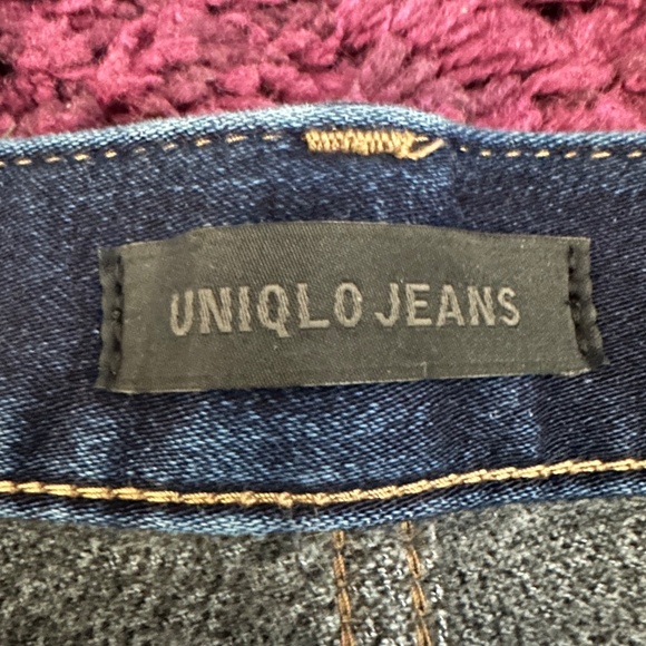 Uniqlo HeatTech Denin Jeans Slim Fit Tapered Low Rise Men - Picture 8 of 11